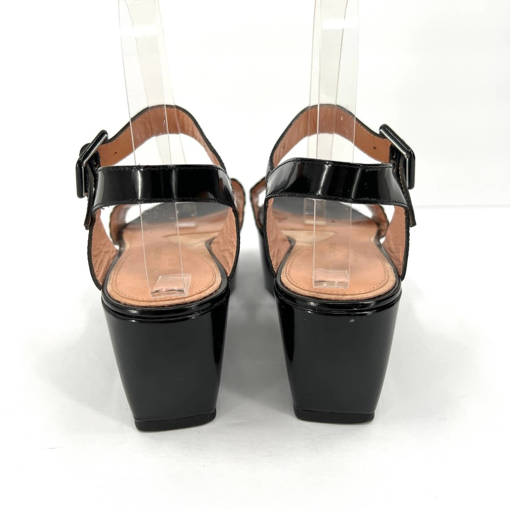 ROBERT CLERGERIE Shoes Womens 39 Black Cream Platform Flatform Chunky Sandal - Picture 4 of 10
